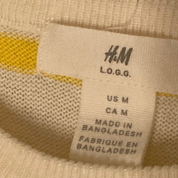 H&M stripe short sleeve sweater sz M - Picture 8 of 8
